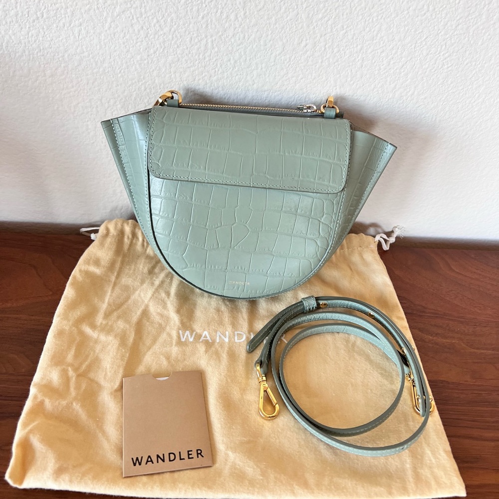 Wandler - Sage Green Hortensia Shoulder Bag - Picture 3 of 6